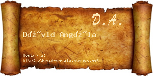 Dávid Angéla névjegykártya